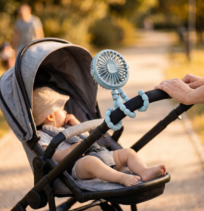 Portable Clip-On Baby Fan – Quiet Cooling for Stroller & Crib